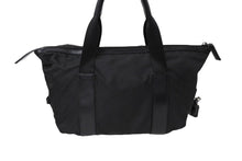 画像をギャラリービューアに読み込む, PRADA プラダ トライアングルロゴ ハンドバッグ テスートナイロン レザー イタリア製 ブラック シルバー金具 美品 中古 65551