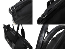 画像をギャラリービューアに読み込む, PRADA プラダ トライアングルロゴ ハンドバッグ テスートナイロン レザー イタリア製 ブラック シルバー金具 美品 中古 65551