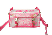 Load image into Gallery viewer, [USED/中古]Christian Dior クリスチャンディオール ショルダーバッグ ディオールキャンプ スモールバッグ ピンク ホワイト キャンバス M1241ORVJ ゴールド金具 Cランク 中古 65560