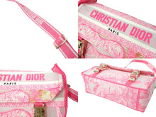 Load image into Gallery viewer, [USED/中古]Christian Dior クリスチャンディオール ショルダーバッグ ディオールキャンプ スモールバッグ ピンク ホワイト キャンバス M1241ORVJ ゴールド金具 Cランク 中古 65560