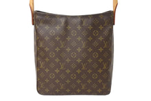 Load image into Gallery viewer, LouisVuitton ルイヴィトン ルーピングGM トートバッグ ハンドバッグ M51145 LM0032 PVC ヌメ革 ブラウン ゴールド 美品 中古 65561