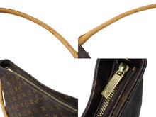 画像をギャラリービューアに読み込む, LouisVuitton ルイヴィトン ルーピングGM トートバッグ ハンドバッグ M51145 LM0032 PVC ヌメ革 ブラウン ゴールド 美品 中古 65561