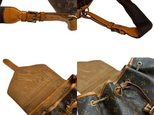 画像をギャラリービューアに読み込む, LOUIS VUITTON ルイヴィトン リュックサック デイパック モンスリGM ブラウン M51135 ゴールド金具 良品 中古 65562