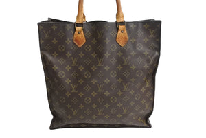 LOUIS VUITTON ルイヴィトン サックプラ ハンドバッグ M51140 モノグラム PVC レザー ブラウン ゴールド金具 良品 中古 65563