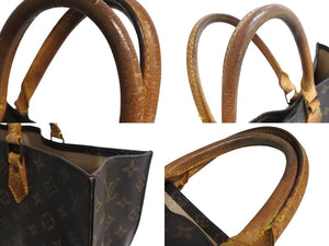 LOUIS VUITTON ルイヴィトン サックプラ ハンドバッグ M51140 モノグラム PVC レザー ブラウン ゴールド金具 良品 中古 65563