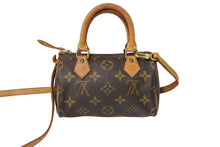 Load image into Gallery viewer, LOUIS VUITTON ルイ ヴィトン ミニスピーディ ハンドバッグ モノグラム M41534 PVC ブラウン ゴールド金具 美品 中古 65565
