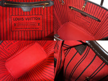 画像をギャラリービューアに読み込む, 極美品 LOUIS VUITTON ルイヴィトン ネヴァーフル MM トートバッグ N40599 ダミエ エベヌ キャンバス レザー ゴールド金具 中古 65569