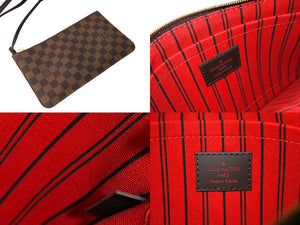 極美品 LOUIS VUITTON ルイヴィトン ネヴァーフル MM トートバッグ N40599 ダミエ エベヌ キャンバス レザー ゴールド金具 中古 65569