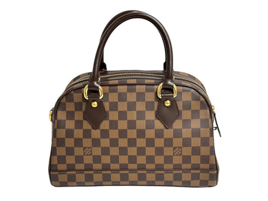 極美品 LOUIS VUITTON ルイヴィトン ドゥオモ N60008 ハンドバッグ ダミエキャンバス ゴールド金具 ブラウン 中古 65570