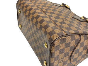 極美品 LOUIS VUITTON ルイヴィトン ドゥオモ N60008 ハンドバッグ ダミエキャンバス ゴールド金具 ブラウン 中古 65570