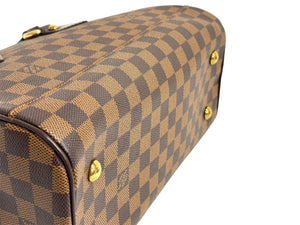 極美品 LOUIS VUITTON ルイヴィトン ドゥオモ N60008 ハンドバッグ ダミエキャンバス ゴールド金具 ブラウン 中古 65570