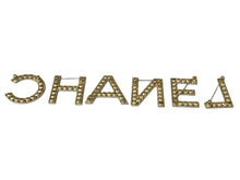 Load image into Gallery viewer, 新品同様 CHANEL シャネル ロゴ ブローチ アルファベット6個セット ラインストーン AB1368 アクセサリー ゴールド金具 中古 65572