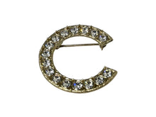 Load image into Gallery viewer, 新品同様 CHANEL シャネル ロゴ ブローチ アルファベット6個セット ラインストーン AB1368 アクセサリー ゴールド金具 中古 65572