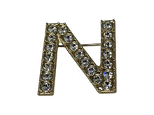 Load image into Gallery viewer, 新品同様 CHANEL シャネル ロゴ ブローチ アルファベット6個セット ラインストーン AB1368 アクセサリー ゴールド金具 中古 65572