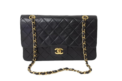 CHANEL シャネル チェーンショルダーバッグ ココマーク マトラッセ ラムスキン 2番台 1992年 ブラック ゴールド 美品 中古 65573