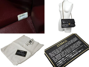 CHANEL シャネル チェーンショルダーバッグ ココマーク マトラッセ ラムスキン 2番台 1992年 ブラック ゴールド 美品 中古 65573