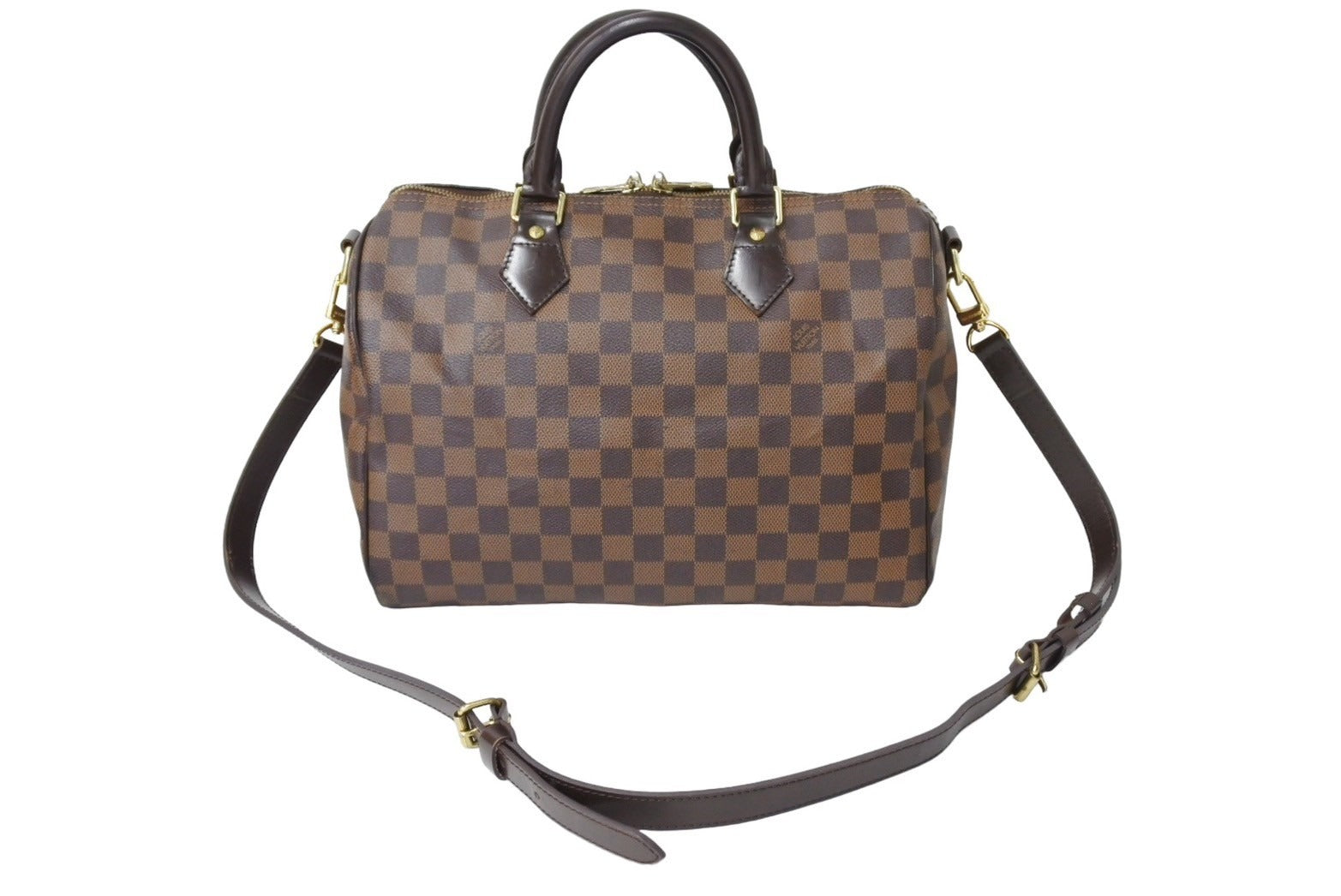 LOUIS VUITTON ルイヴィトン スピーディ バンドリエール30 N41367 ダミエ エベヌ ブラウン ショルダー 2WAY ゴールド金具  美品 中古 65576 – Casanova Vintage