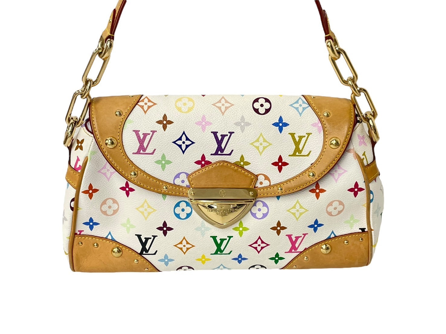 LOUIS VUITTON ルイヴィトン ビバリーMM ワンショルダーバッグ M40203 モノグラムマルチカラー ホワイト ゴールド金具 美品 中古  65577 – Casanova Vintage