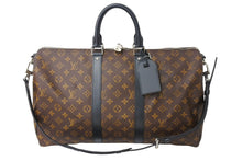 Load image into Gallery viewer, 新品同様 LOUIS VUITTON ルイヴィトン キーポル バンドリエール45 ボストンバッグ M56711 モノグラムマカサー ブラウン 中古 65581