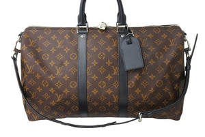 新品同様 LOUIS VUITTON ルイヴィトン キーポル バンドリエール45 ボストンバッグ M56711 モノグラムマカサー ブラウン 中古 65581