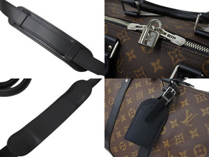 新品同様 LOUIS VUITTON ルイヴィトン キーポル バンドリエール45 ボストンバッグ M56711 モノグラムマカサー ブラウン 中古 65581