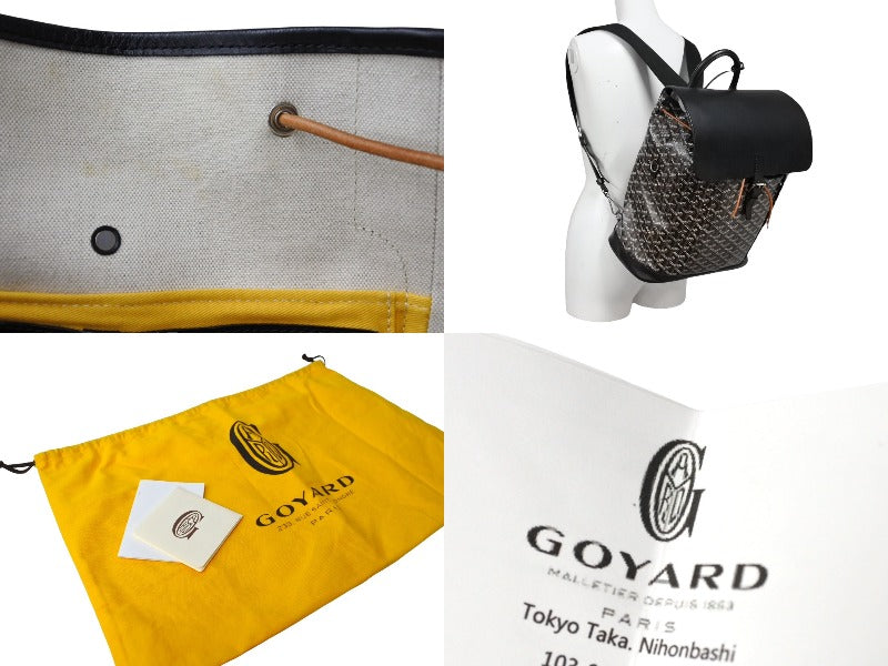 GOYARD ゴヤール アルパン バックパックMM リュック ALPIN2MMLTY01CL01P ブラック PVC レザー シルバー金具 美品 中古  65582 – Casanova Vintage