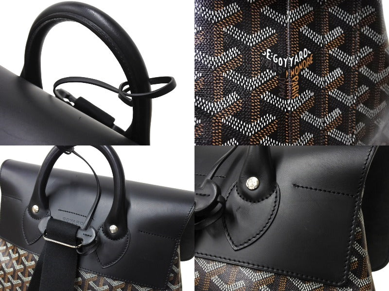 GOYARD ゴヤール アルパン バックパックMM リュック ALPIN2MMLTY01CL01P ブラック PVC レザー シルバー金具 美品 中古  65582 – Casanova Vintage