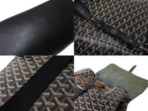 GOYARD ゴヤール アルパン バックパックMM リュック ALPIN2MMLTY01CL01P ブラック PVC レザー シルバー金具 美品 中古 65582