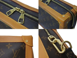 極美品 LOUIS VUITTON ルイヴィトン ソフトトランク ショルダーバッグ M44660 モノグラムキャンバス レザー ブラウン 中古 65593