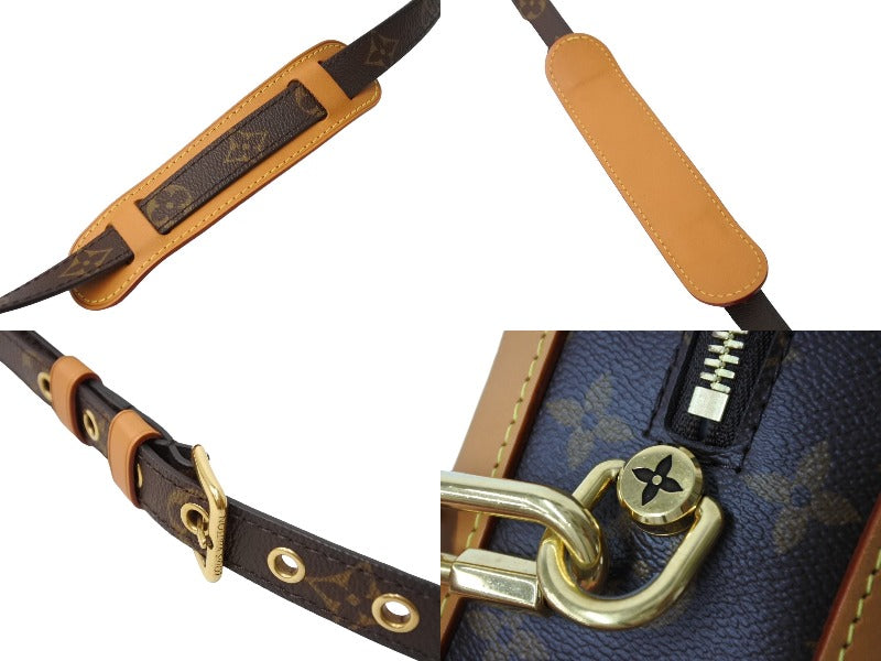 極美品 LOUIS VUITTON ルイヴィトン ソフトトランク ショルダーバッグ M44660 モノグラムキャンバス レザー ブラウン 中古 65593