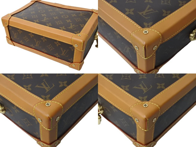極美品 LOUIS VUITTON ルイヴィトン ソフトトランク ショルダーバッグ M44660 モノグラムキャンバス レザー ブラウン 中古 65593