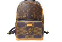 画像をギャラリービューアに読み込む, 新品未使用 LOUIS VUITTON ルイヴィトン キャンパス バックパック N40380 モノグラム ダミエ ジャイアント LVスクエアード 中古 65596