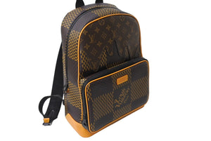 新品未使用 LOUIS VUITTON ルイヴィトン キャンパス バックパック N40380 モノグラム ダミエ ジャイアント LVスクエアード 中古 65596