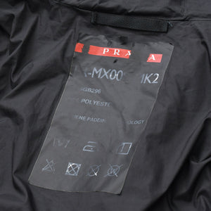 PRADA プラダ ライトポリエステル パデッド ジャケット SGB296 XLサイズ ブラック リネアロッサ アウター 美品 中古 4a006560