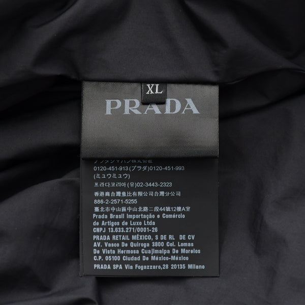 PRADA プラダ ライトポリエステル パデッド ジャケット SGB296 XLサイズ ブラック リネアロッサ アウター 美品 中古 4a006560