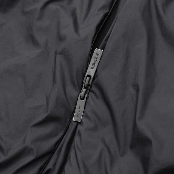 PRADA プラダ ライトポリエステル パデッド ジャケット SGB296 XLサイズ ブラック リネアロッサ アウター 美品 中古 4a006560