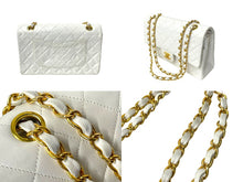 画像をギャラリービューアに読み込む, CHANEL シャネル チェーンショルダーバッグ マトラッセ25 ココマーク ラムスキン 5番台 1998年 Wフラップ ホワイト 美品 中古 65604