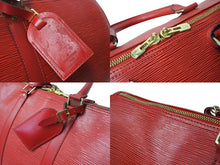 Load image into Gallery viewer, Louis Vuitton ルイヴィトン エピ キーポル50 ボストンバッグ M42967 カスティリアンレッド エピレザー 美品 中古 65617