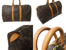 画像をギャラリービューアに読み込む, LOUIS VUITTON ルイヴィトン ボストンバッグ キーポル45 ブラウン コーティングキャンバス M41414 美品 中古 65621