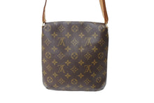 Load image into Gallery viewer, LOUIS VUITTON ルイヴィトン モノグラム ミュゼットサルサ ショルダーバッグ M51258 ブラウン PVC ヌメ革 ゴールド金具 美品 中古 65623