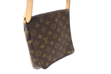 Load image into Gallery viewer, LOUIS VUITTON ルイヴィトン モノグラム ミュゼットサルサ ショルダーバッグ M51258 ブラウン PVC ヌメ革 ゴールド金具 美品 中古 65623