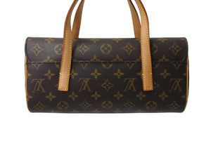 極美品 LOUIS VUITTON ルイヴィトン モノグラム ソナチネ ハンドバッグ M51902 ロゴ ブラウン 手持ち 鞄 中古 65624