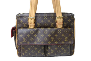 極美品 LOUIS VUITTON ルイヴィトン ミュルティプリ シテ ハンドバッグ M51162 モノグラム PVC レザー ゴールド金具 中古 65625