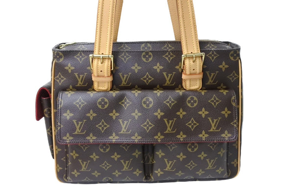 極美品 LOUIS VUITTON ルイヴィトン ミュルティプリ シテ ハンドバッグ M51162 モノグラム PVC レザー ゴールド金具 中古 65625