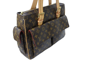 極美品 LOUIS VUITTON ルイヴィトン ミュルティプリ シテ ハンドバッグ M51162 モノグラム PVC レザー ゴールド金具 中古 65625
