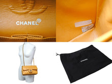 画像をギャラリービューアに読み込む, CHANEL シャネル マトラッセ23 Wフラップ Wチェーンショルダーバッグ 5番台 ラムスキン オレンジ シルバー金具 良品 中古 65626