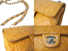画像をギャラリービューアに読み込む, CHANEL シャネル マトラッセ23 Wフラップ Wチェーンショルダーバッグ 5番台 ラムスキン オレンジ シルバー金具 良品 中古 65626