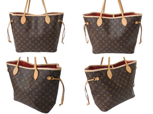 LOUIS VUITTON ルイヴィトン ネヴァーフルMM トートバッグ モノグラムキャンバス M41177 ブラウン ゴールド金具 美品 中古 65627