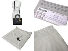 Load image into Gallery viewer, Christian Dior クリスチャンディオール レディディオール カナージュ ハンドバッグ CAL44550 ラムスキン ブラック 美品 中古 65631