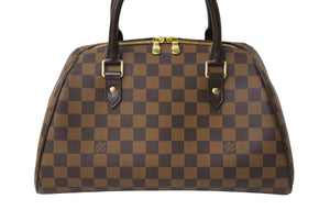 極美品 LOUIS VUITTON ルイヴィトン リベラMM ハンドバッグ N41434 ダミエ キャンバス レザー ゴールド金具 中古 65634